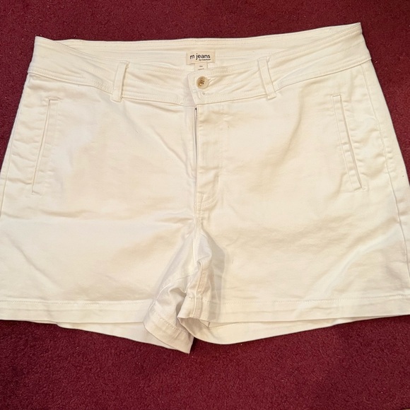 Maurices Pants - Maurices White Jean Shorts Classic Cuffed Design